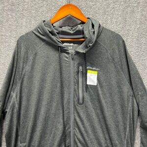 Eddie Bauer Mens XXL FreeDry Full Zip Hoodie Heathered Grey Jacket EM41HD146 NWT